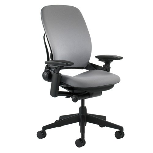 Steelcase Leap V2 Grey Adjustable Ergonomic Task Chair w Arms Allsold